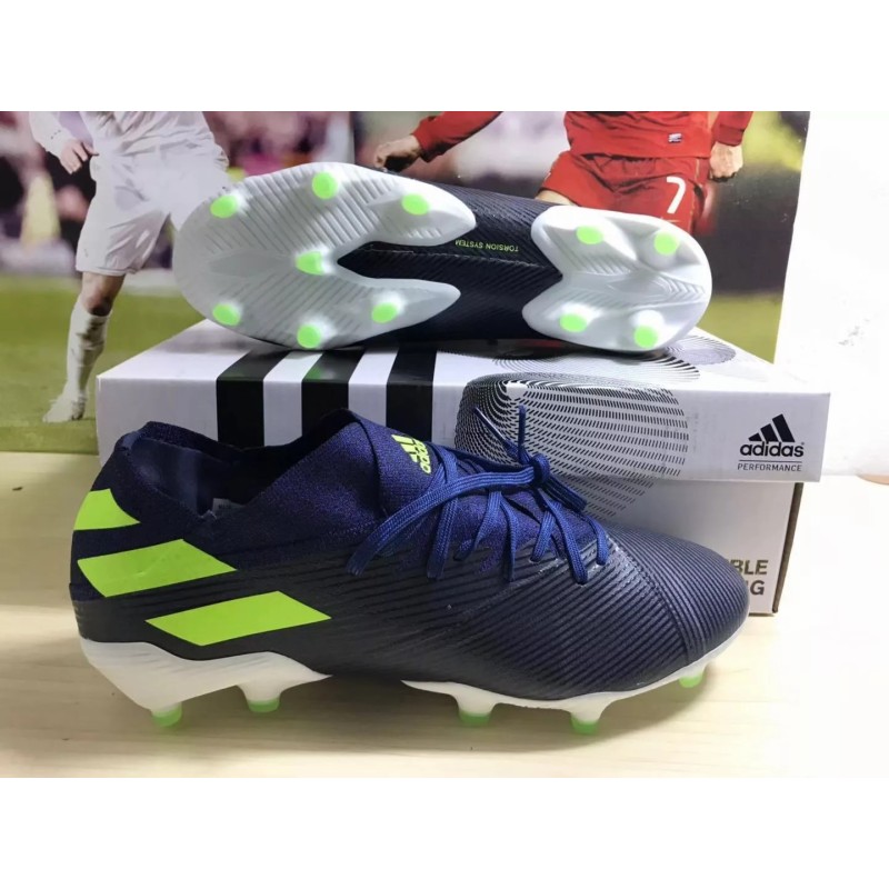 Botas de Fútbol Adidas Nemeziz Messi 19.1 FG Hombre Azul Marino&Amarillo (#39~#45)