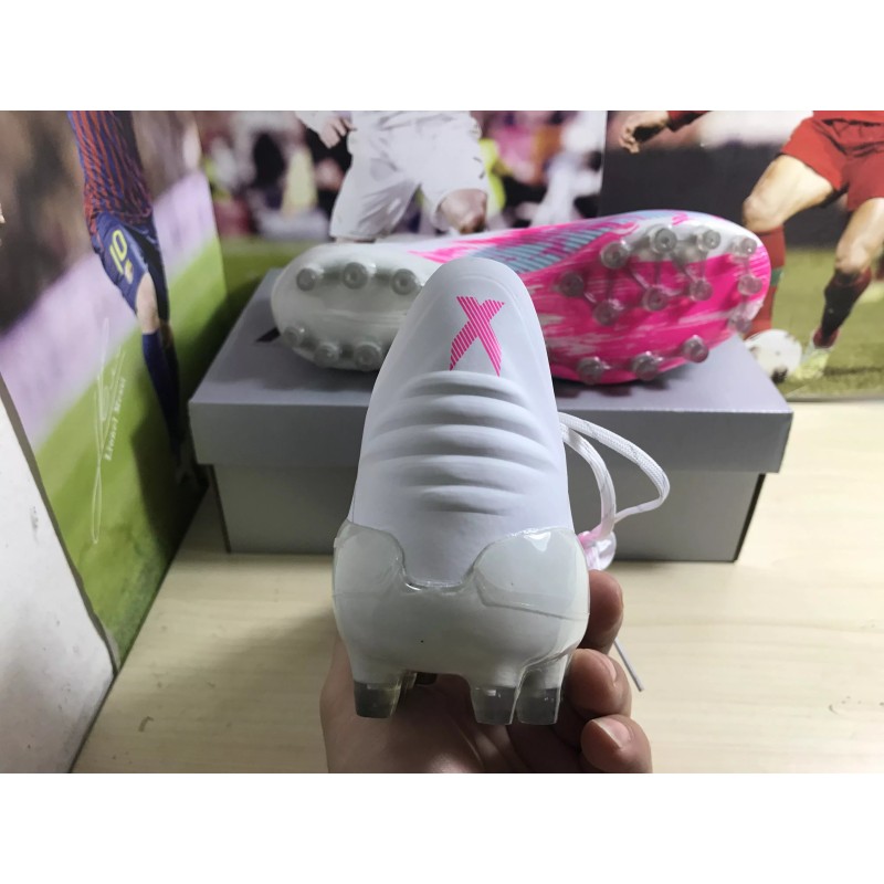 Botas de Fútbol Adidas X 19.1 AG Hombre Blanco&Rosa (#39~#45)