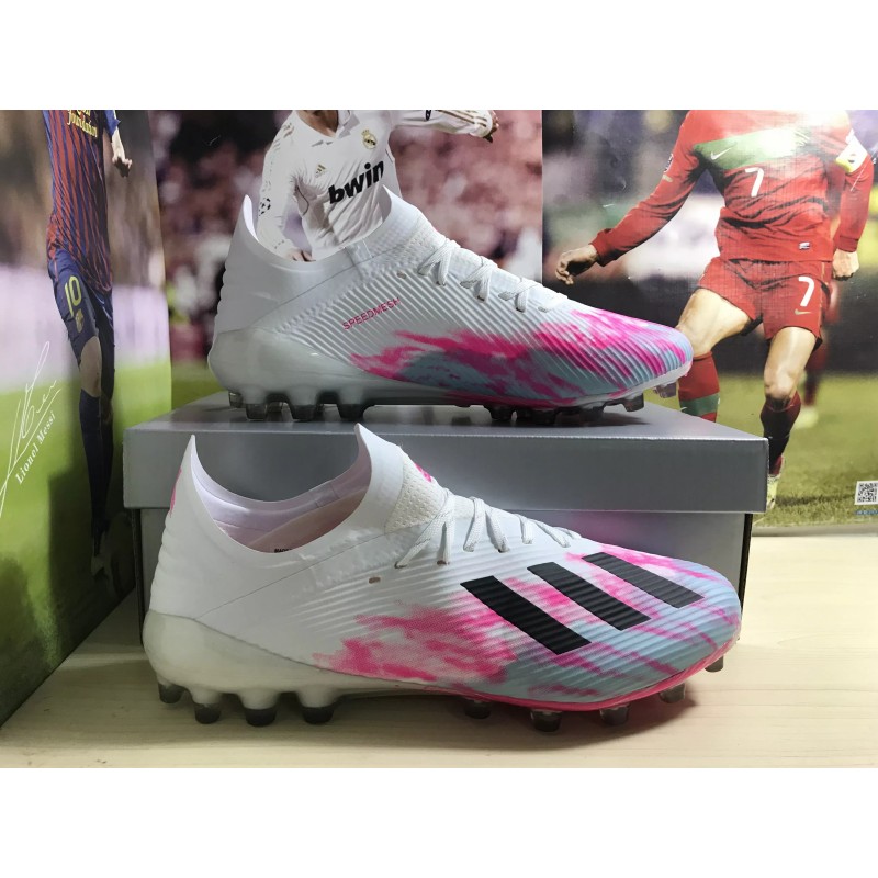 Botas de Fútbol Adidas X 19.1 AG Hombre Blanco&Rosa (#39~#45)