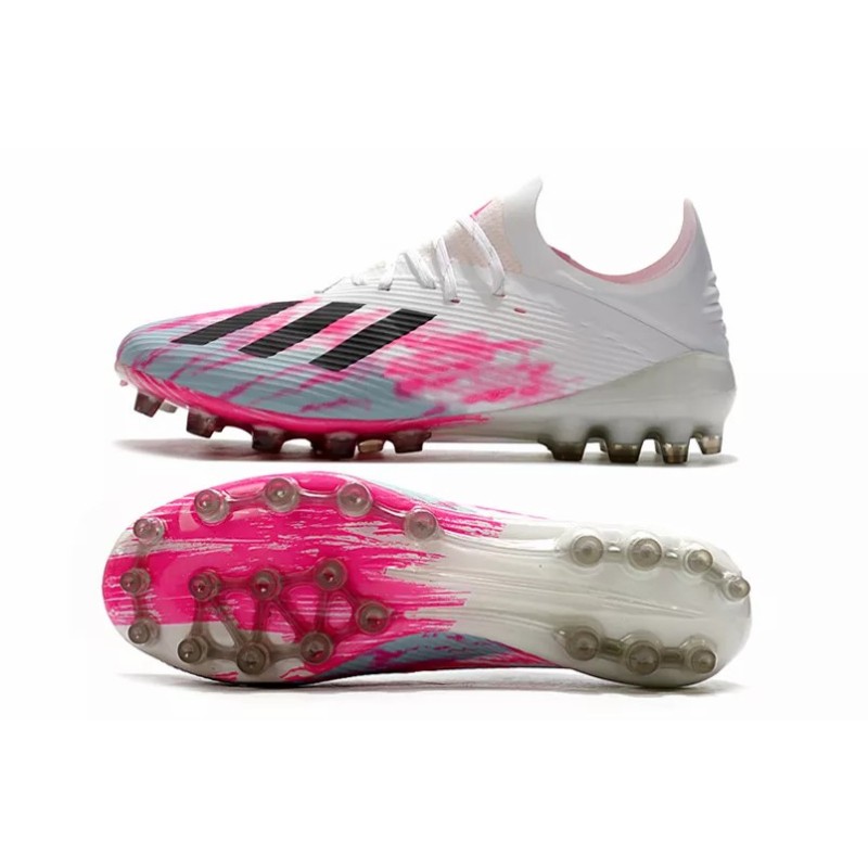 Botas de Fútbol Adidas X 19.1 AG Hombre Blanco&Rosa (#39~#45)
