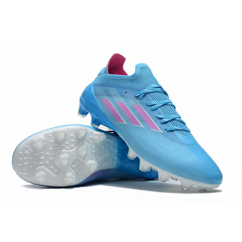 Botas de Fútbol Adidas X Speedflow.1 AG Hombre Azul Celeste&Raya Rosa (#39~#45)