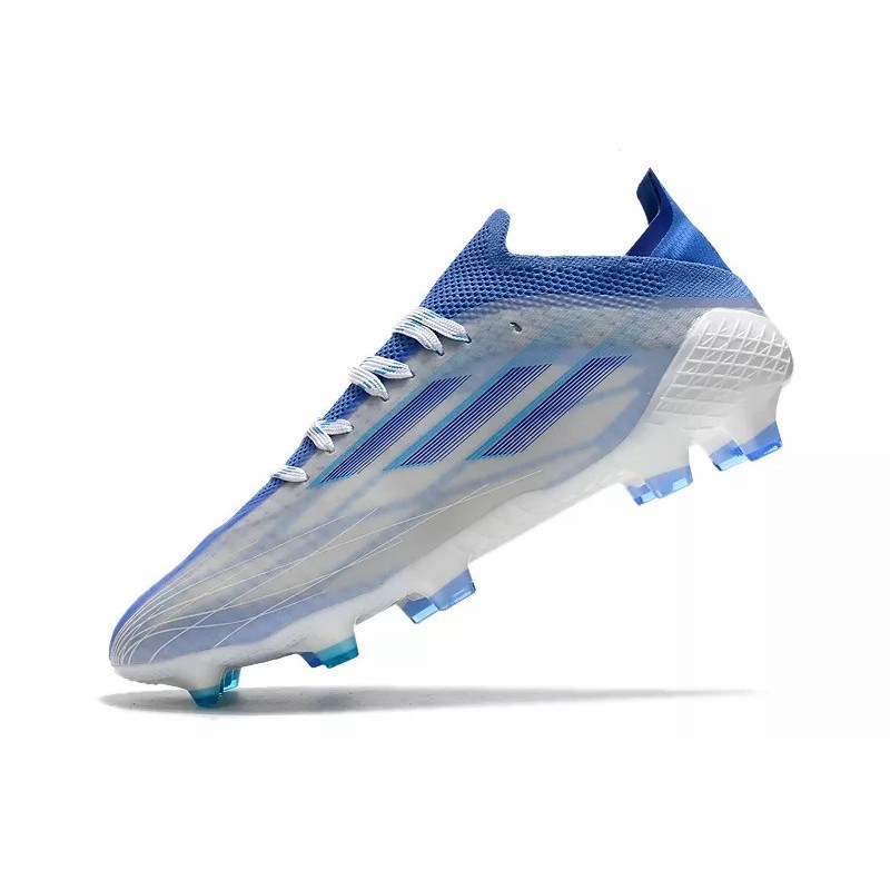 Botas de Fútbol Adidas X Speedflow.1 FG Hombre Blanco&Raya Azul (#39~#45)