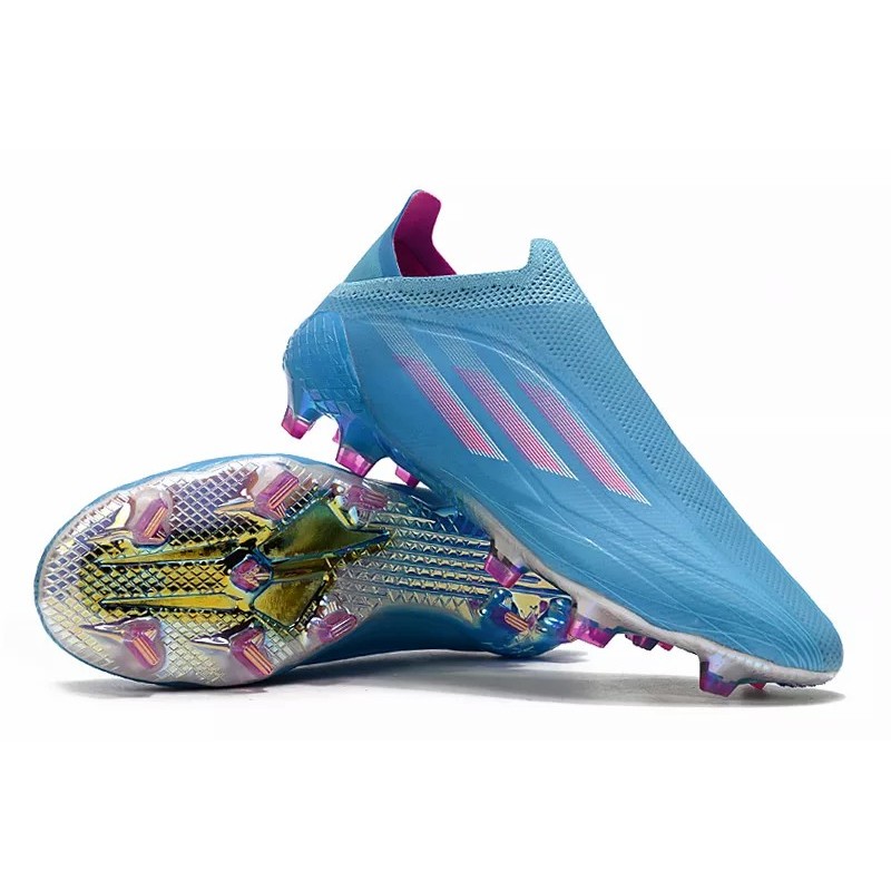 Botas de Fútbol Adidas X Speedflow Hombre Azul Claro&Rosa (#39~#45)