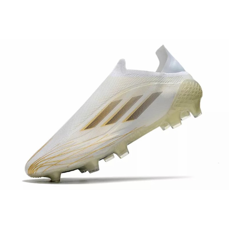 Botas de Fútbol Adidas X Speedflow FG Hombre Blanco&Dorado (#39~#45)