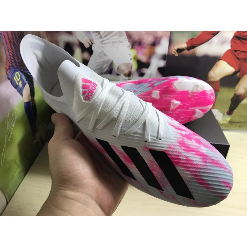 Botas de Fútbol Adidas X 19.1 FG Blanco&Rosa (#39~#45)