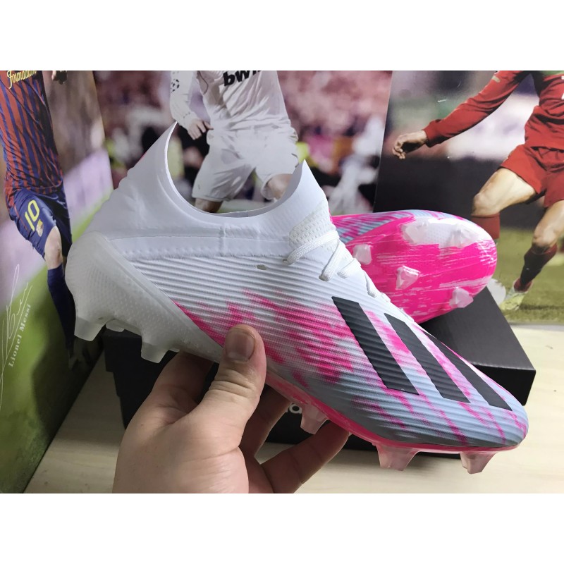 Botas de Fútbol Adidas X 19.1 FG Blanco&Rosa (#39~#45)