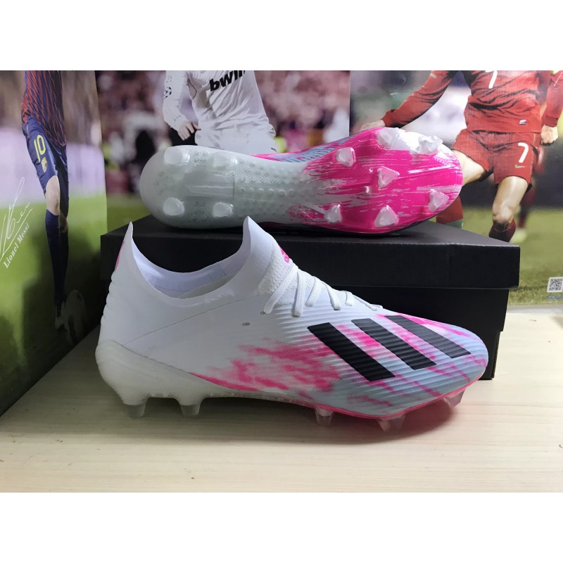 Botas de Fútbol Adidas X 19.1 FG Blanco&Rosa (#39~#45)