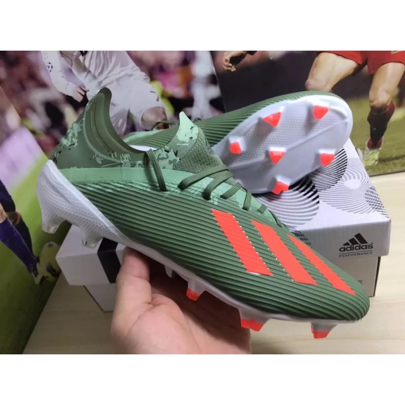 Botas de Fútbol Adidas X 19.1 FG Verde Camuflaje (#38~#45)