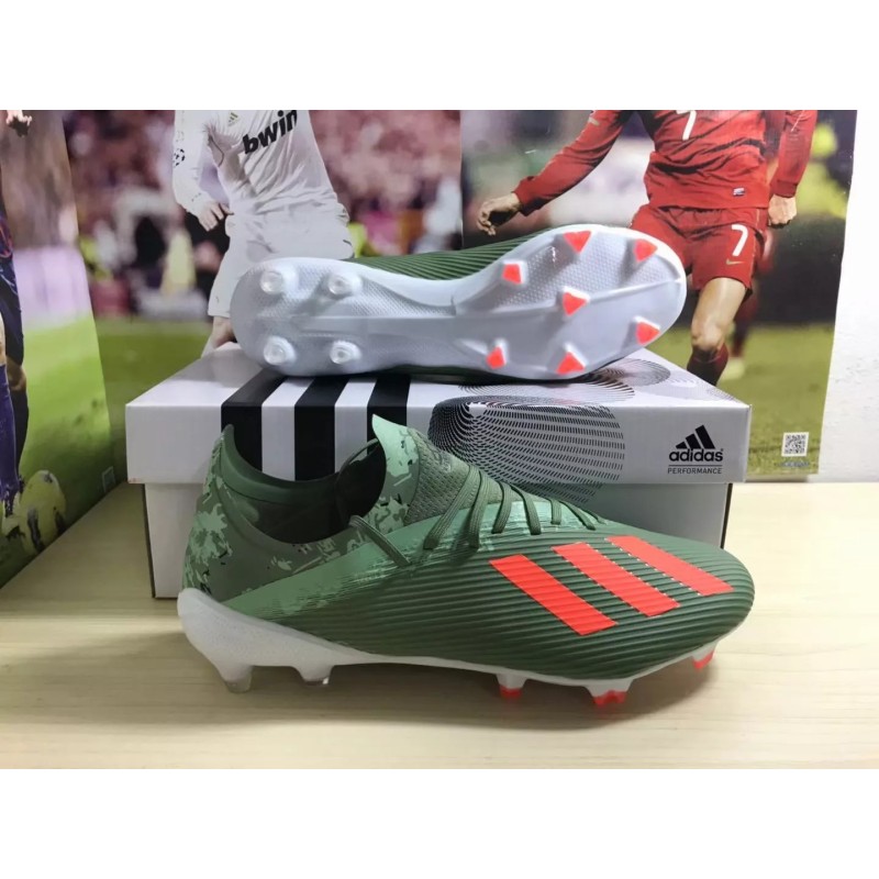 Botas de Fútbol Adidas X 19.1 FG Verde Camuflaje (#38~#45)