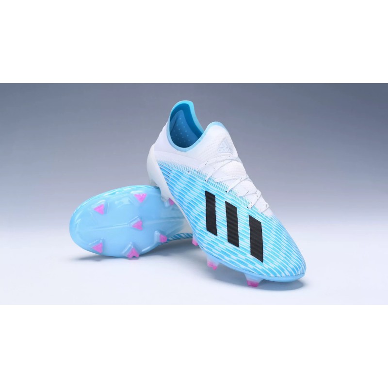 Botas de Fútbol Adidas X 19.1 FG Hombre Azul Claro&Blanco&Negro (#39~#45)