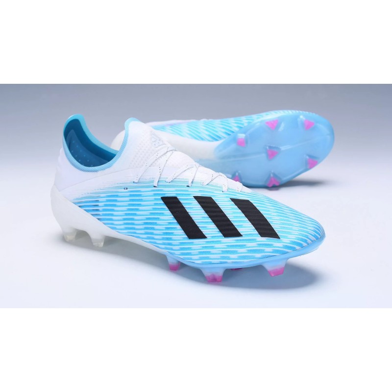 Botas de Fútbol Adidas X 19.1 FG Hombre Azul Claro&Blanco&Negro (#39~#45)