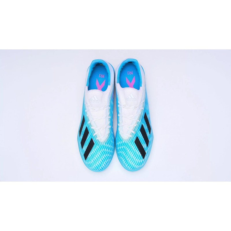Botas de Fútbol Adidas X 19.1 TF Azul Claro&Blanco&Negro (#38~#45)