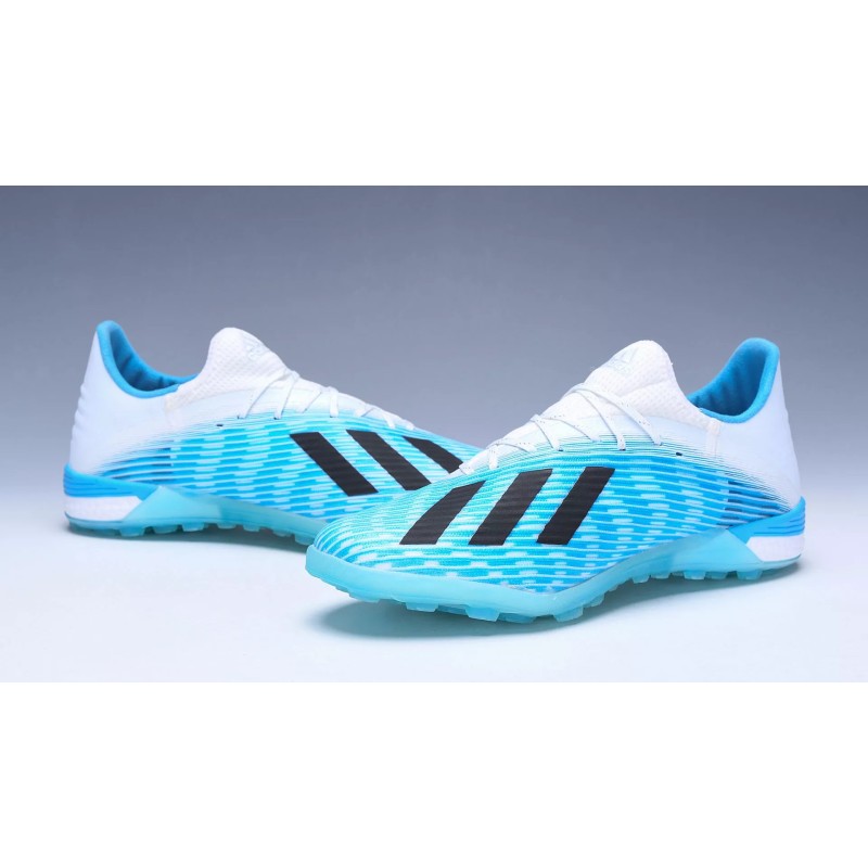 Botas de Fútbol Adidas X 19.1 TF Azul Claro&Blanco&Negro (#38~#45)
