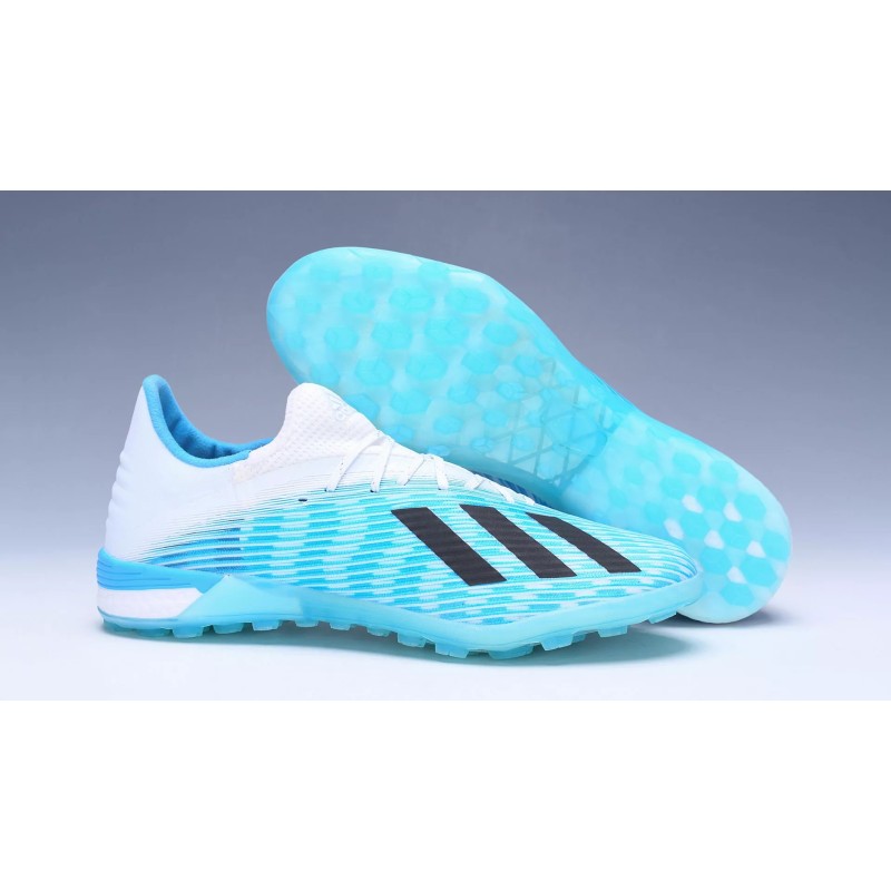 Botas de Fútbol Adidas X 19.1 TF Azul Claro&Blanco&Negro (#38~#45) Botas de Fútbol Adidas X 19.1 TF Azul Claro&Blanco&Negro (#38~#45)