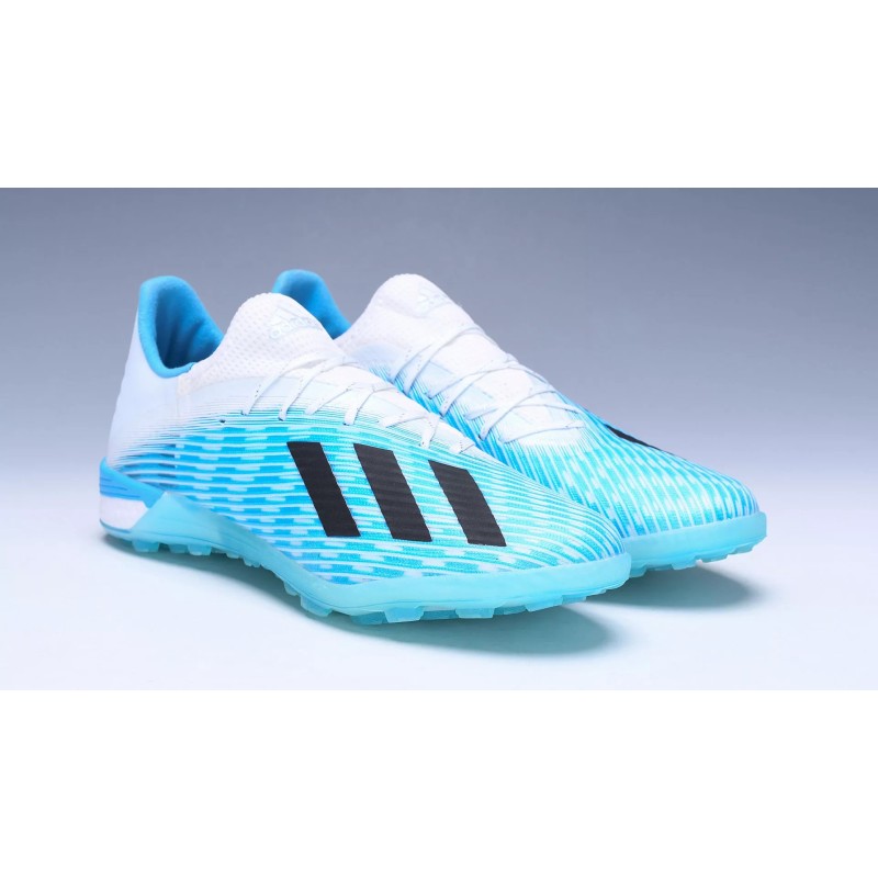 Botas de Fútbol Adidas X 19.1 TF Azul Claro&Blanco&Negro (#38~#45)