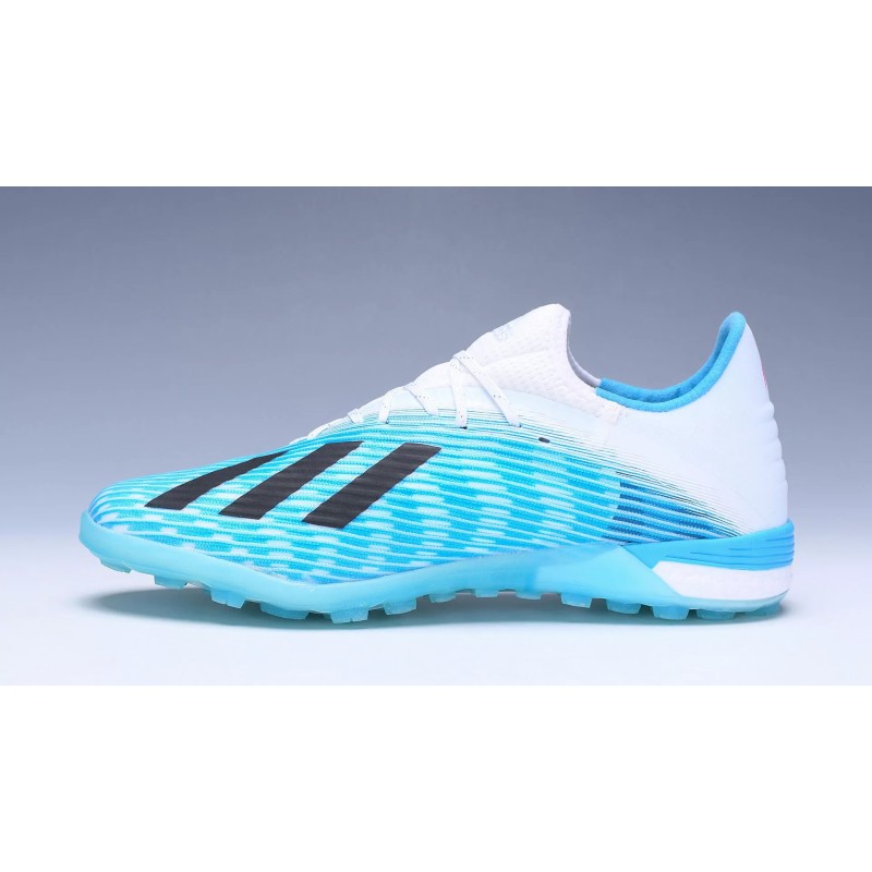 Botas de Fútbol Adidas X 19.1 TF Azul Claro&Blanco&Negro (#38~#45)