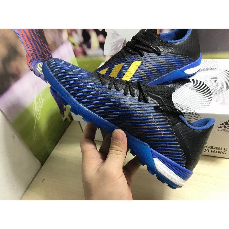 Botas de Fútbol Adidas X 19.1 TF Azul&Negro&Dorado (#38~#45)