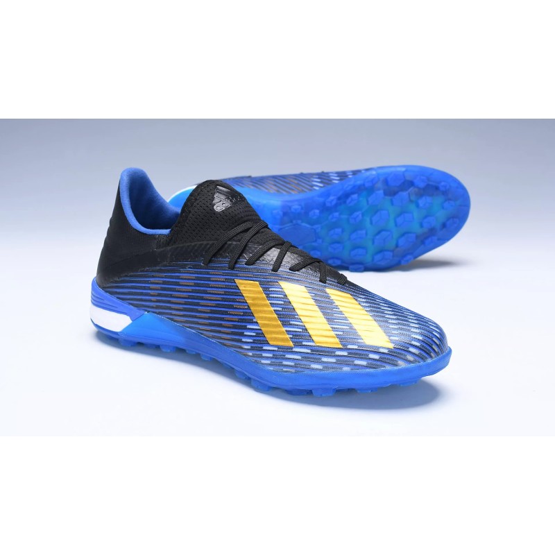 Botas de Fútbol Adidas X 19.1 TF Azul&Negro&Dorado (#38~#45)