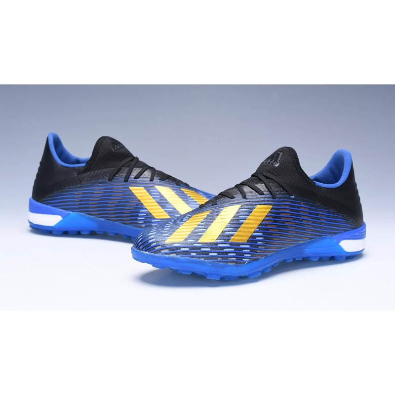 Botas de Fútbol Adidas X 19.1 TF Azul&Negro&Dorado (#38~#45)