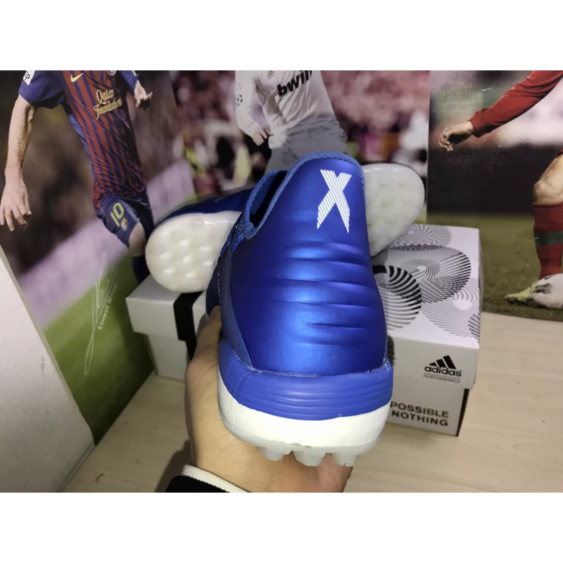 Botas de Fútbol Adidas X 19.1 TF Hombre Rosa / Blanco / Azul&Blanco / Verde / Azul&Dorado / Plateado / Azul Claro (#39~#45)