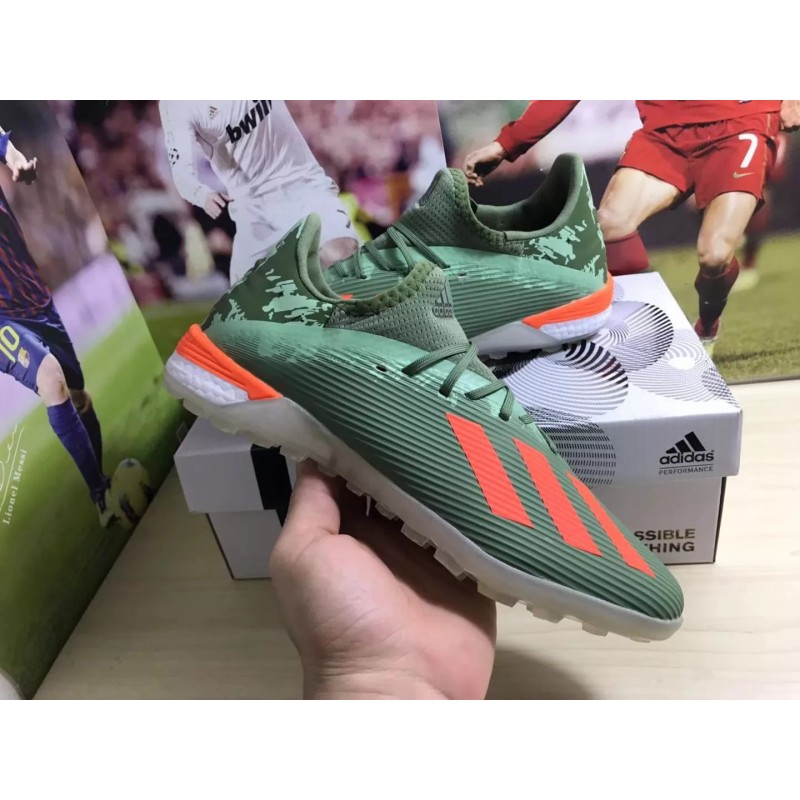 Botas de Fútbol Adidas X 19.1 TF Hombre Verde Camuflaje (#39~#45)