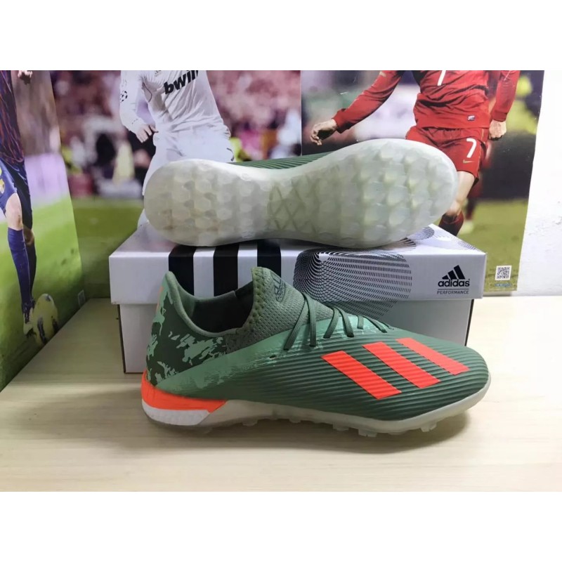 Botas de Fútbol Adidas X 19.1 TF Hombre Verde Camuflaje (#39~#45)
