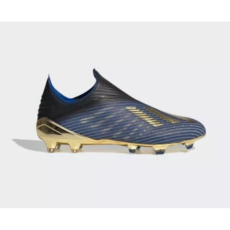 Botas de Fútbol Adidas X 19 FG Azul Marino&Negro&Dorado (#35~#45)