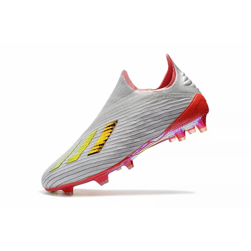 Botas de Fútbol Adidas X 19 FG Hombre Plateado Metalizado&Rojo (#39~#45)