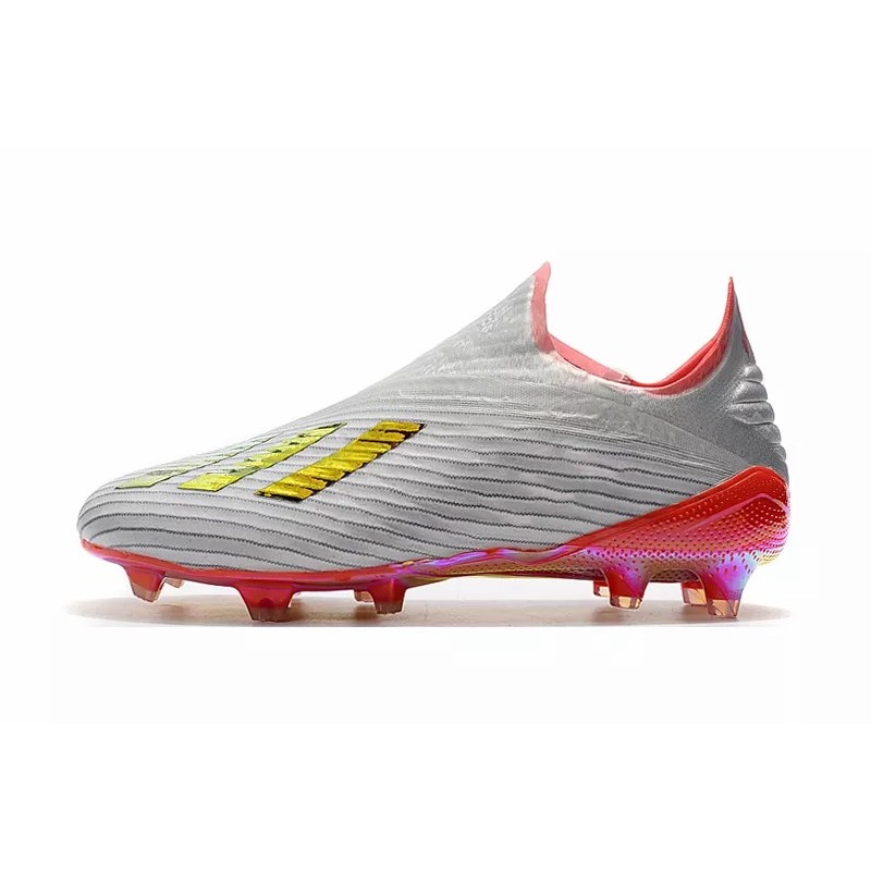 Botas de Fútbol Adidas X 19 FG Hombre Plateado Metalizado&Rojo (#39~#45)