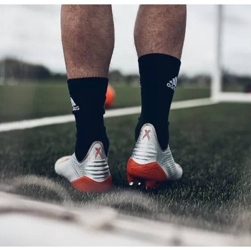 Botas de Fútbol Adidas X 19 FG Hombre Plateado Metalizado&Rojo (#39~#45)