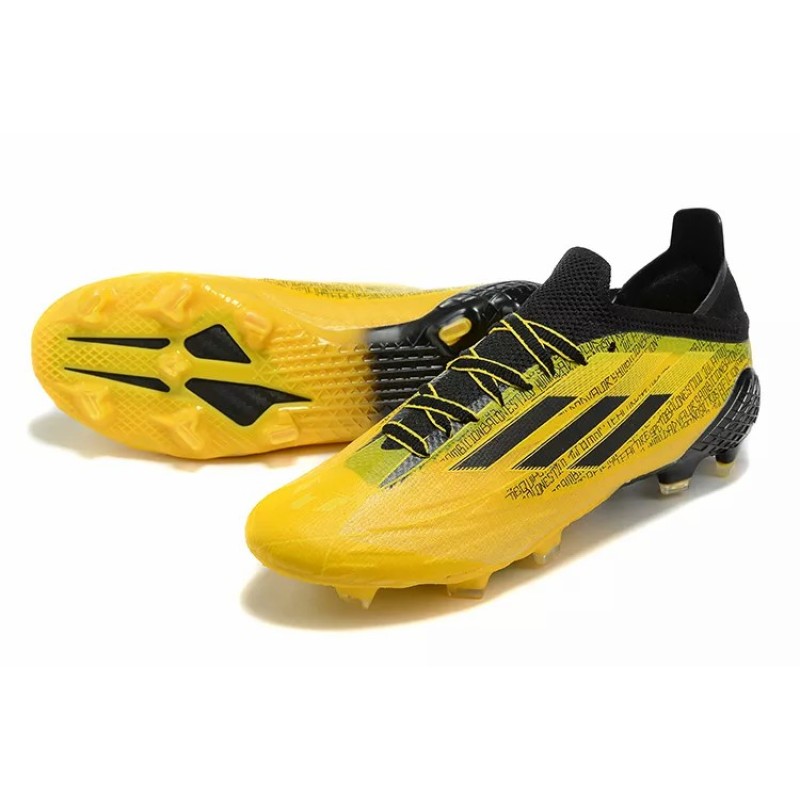 Botas de Fútbol Adidas X Speedflow FG Hombre Amarillo&Estampado Letras Negras (#39~#45)