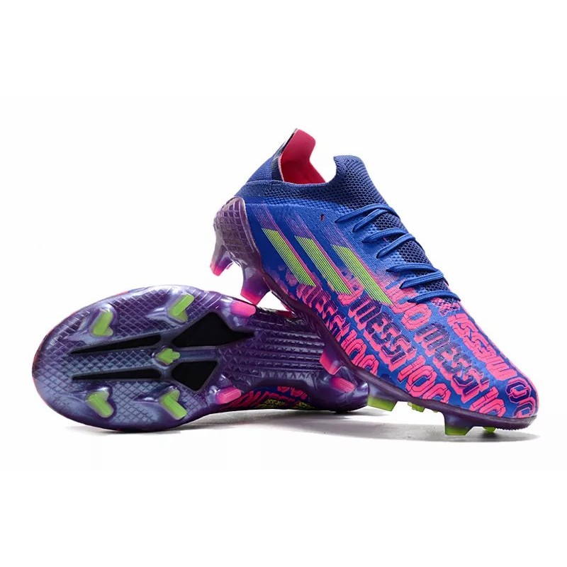 Botas de Fútbol Adidas X Speedflow FG Messi 100 Hombre Real Azul&Fucsia (#39~#45)