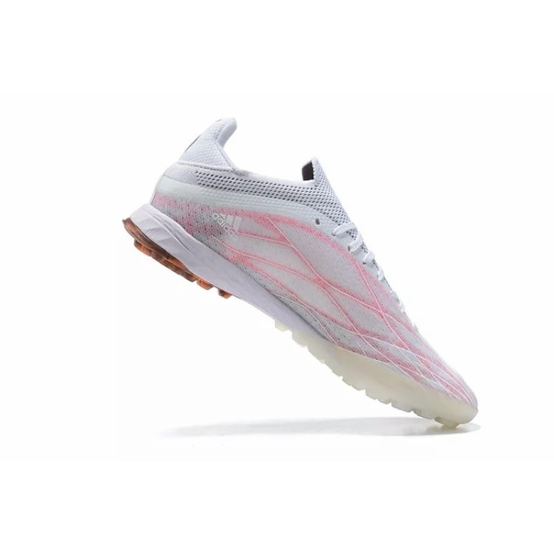 Botas de Fútbol Adidas X Speedflow.1 TF Hombre Blanco con Raya Rosada (#39~#45)