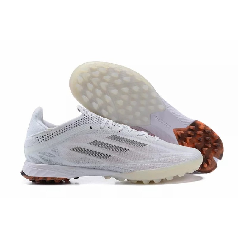 Botas de Fútbol Adidas X Speedflow.1 TF Hombre Blanco con Raya Rosada (#39~#45)