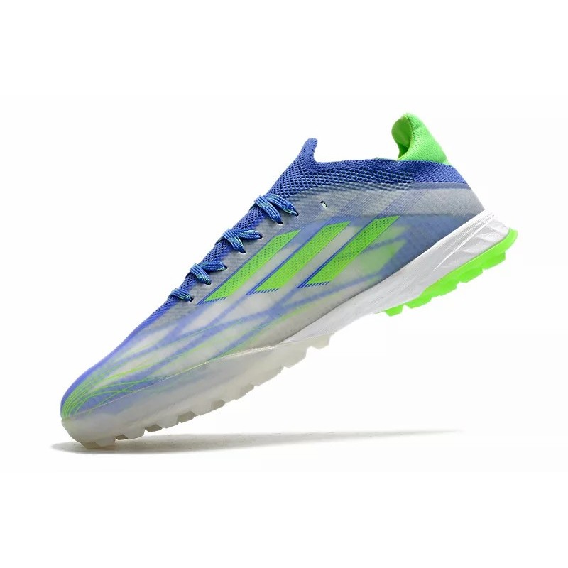 Botas de Fútbol Adidas X Speedflow.1 TF Hombre Blanco&Verde Fluorescente&Azul (#39~#45)