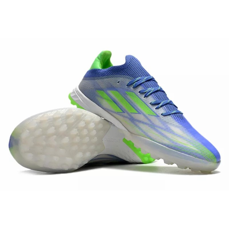 Botas de Fútbol Adidas X Speedflow.1 TF Hombre Blanco&Verde Fluorescente&Azul (#39~#45)
