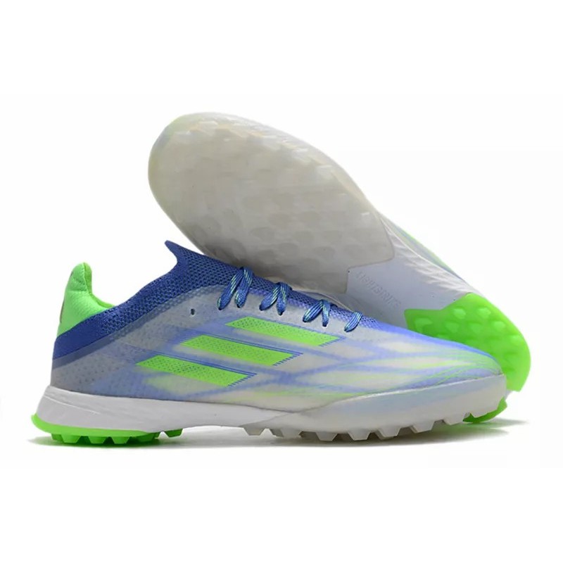 Botas de Fútbol Adidas X Speedflow.1 TF Hombre Blanco&Verde Fluorescente&Azul (#39~#45)
