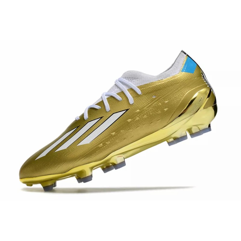Botas de Fútbol Adidas X Speedportal .1 FG Copa Mundial 2022 Hombre Dorado&Blanco&Negro (#39~#45)