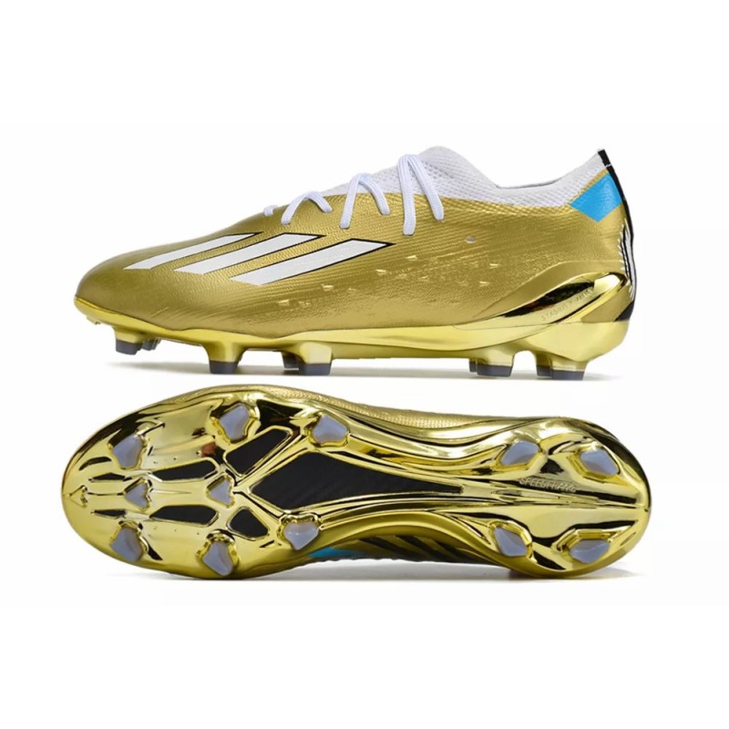 Botas de Fútbol Adidas X Speedportal .1 FG Copa Mundial 2022 Hombre Dorado&Blanco&Negro (#39~#45) Botas de Fútbol Adidas X Speedportal .1 FG Copa Mundial 2022 Hombre Dorado&Blanco&Negro (#39~#45)