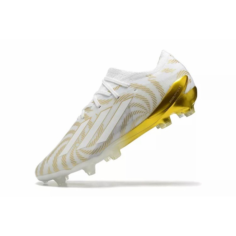 Botas de Fútbol Adidas X Speedportal .1 FG Copa Mundial 2022 Hombre Blanco&Doradas Rayas (#39~#45)