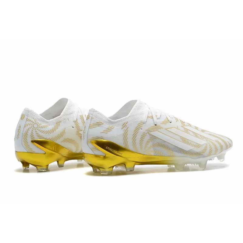 Botas de Fútbol Adidas X Speedportal .1 FG Copa Mundial 2022 Hombre Blanco&Doradas Rayas (#39~#45)