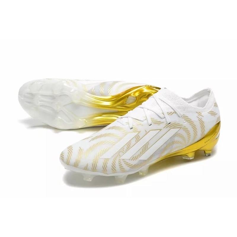 Botas de Fútbol Adidas X Speedportal .1 FG Copa Mundial 2022 Hombre Blanco&Doradas Rayas (#39~#45)