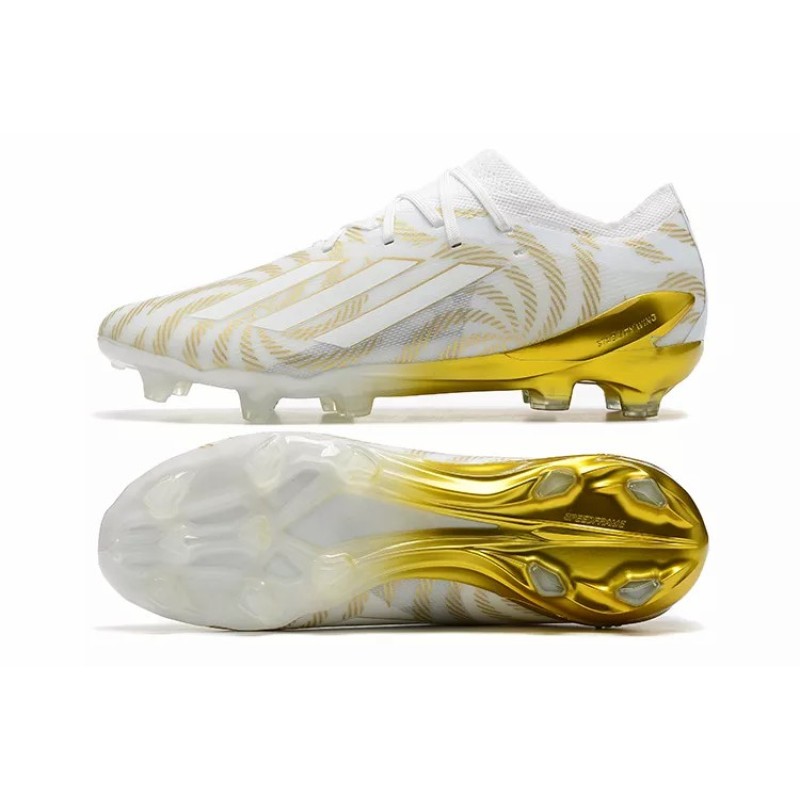 Botas de Fútbol Adidas X Speedportal .1 FG Copa Mundial 2022 Hombre Blanco&Doradas Rayas (#39~#45) Botas de Fútbol Adidas X Speedportal .1 FG Copa Mundial 2022 Hombre Blanco&Doradas Rayas (#39~#45)