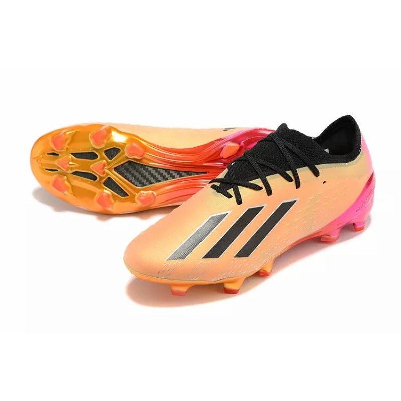 Botas de Fútbol Adidas X Speedportal .1 FG Copa Mundial 2022 Hombre Naranja&Negras Rayas (#39~#45)