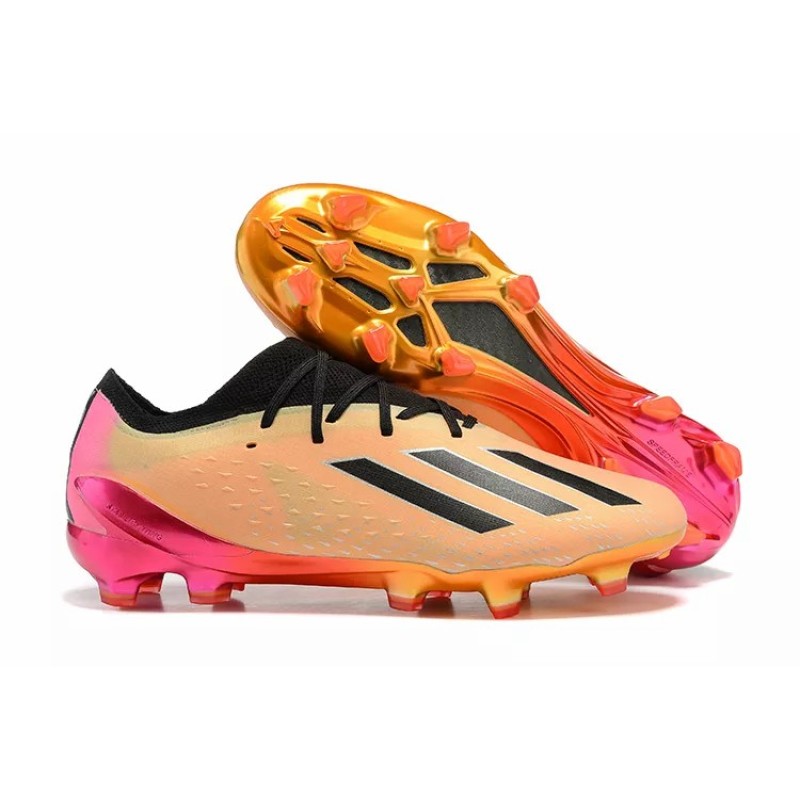 Botas de Fútbol Adidas X Speedportal .1 FG Copa Mundial 2022 Hombre Naranja&Negras Rayas (#39~#45)