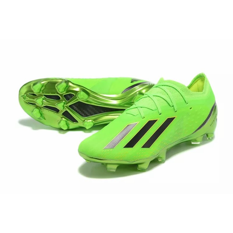 Botas de Fútbol Adidas X Speedportal .1 FG Copa Mundial 2022 Hombre Verde Fluorescente&Negras Rayas (#39~#45)