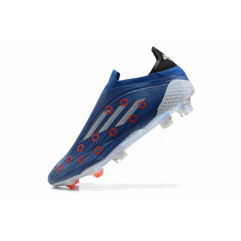 Botas de Fútbol Adidas X Speedflow FG Sin Cordones Hombre Azul con Círculo y Cruz (#39~#45)