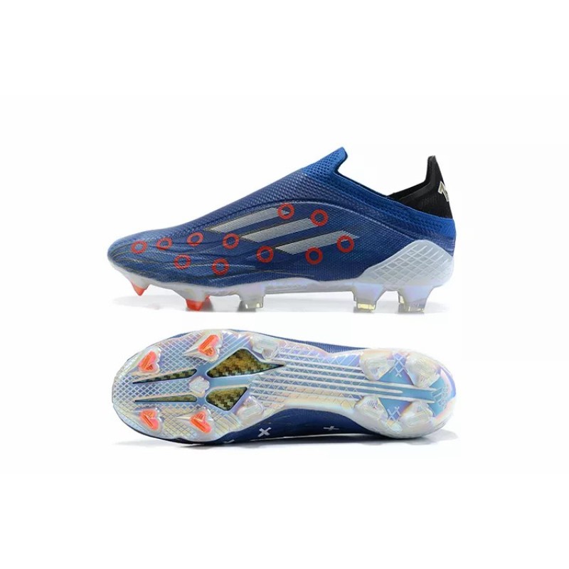 Botas de Fútbol Adidas X Speedflow FG Sin Cordones Hombre Azul con Círculo y Cruz (#39~#45) Botas de Fútbol Adidas X Speedflow FG Sin Cordones Hombre Azul con Círculo y Cruz (#39~#45)