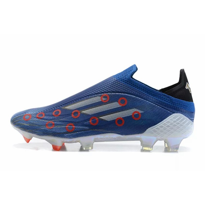 Botas de Fútbol Adidas X Speedflow FG Sin Cordones Hombre Azul con Círculo y Cruz (#39~#45)