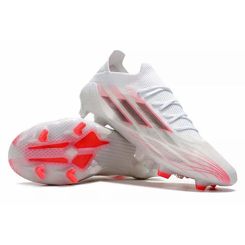 Botas de Fútbol Adidas X Speedflow FG Hombre Blanco&Rosadas Rayas (#39~#45)